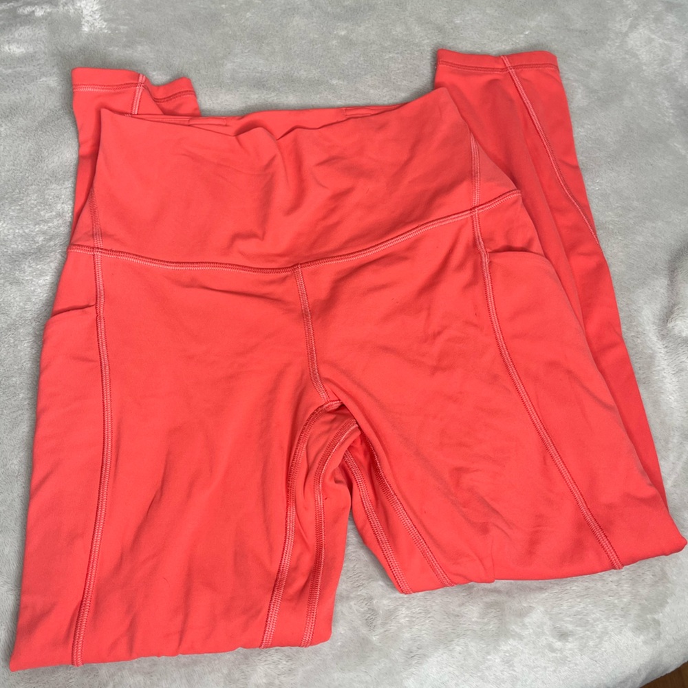 Lululemon pocket leggings Coral Women's size 6